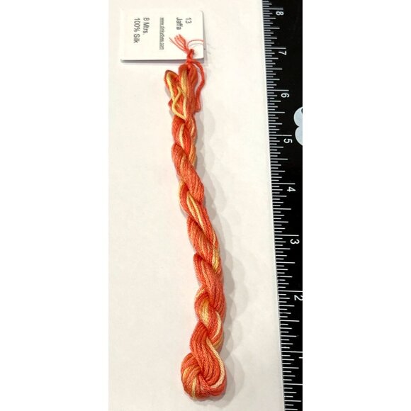 Dinky Dyes # 13 JAFFA 100% Silk Embroidery Thread 8 Mtrs Cross Stitch - Picture 3 of 3